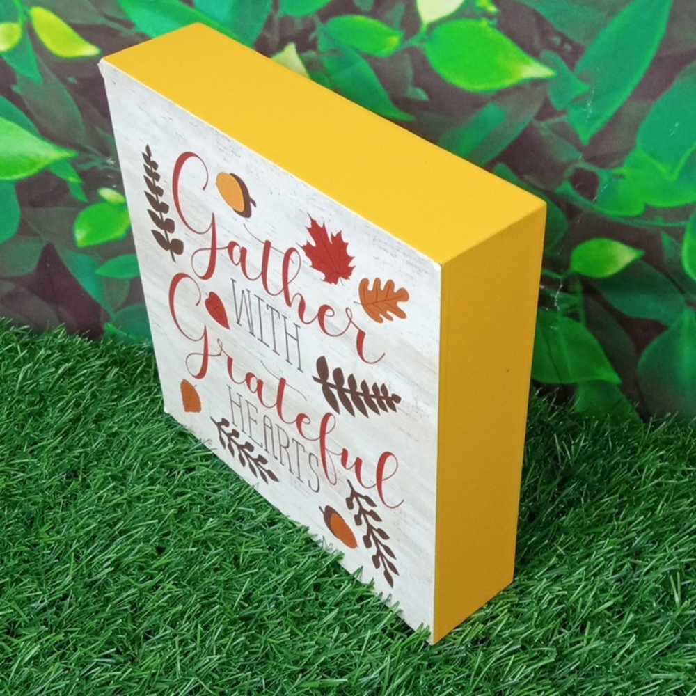 🍂 Darice Fall Gather Box Table Sign - Picture 3 of 5